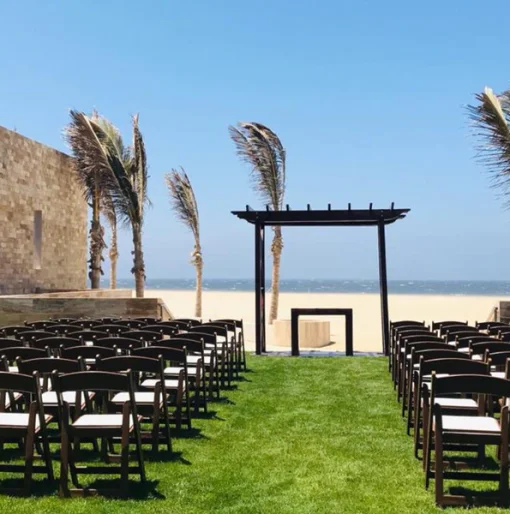 ceremony decor on the coba garden at hard rock los cabos