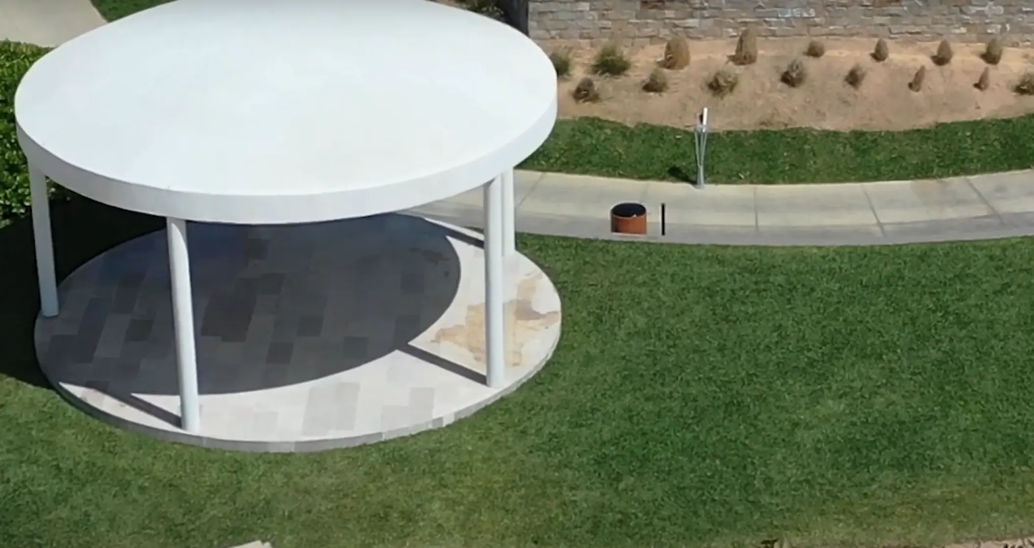 Modern white wedding gazebo at Hard Rock Los Cabos, Cabo San Lucas