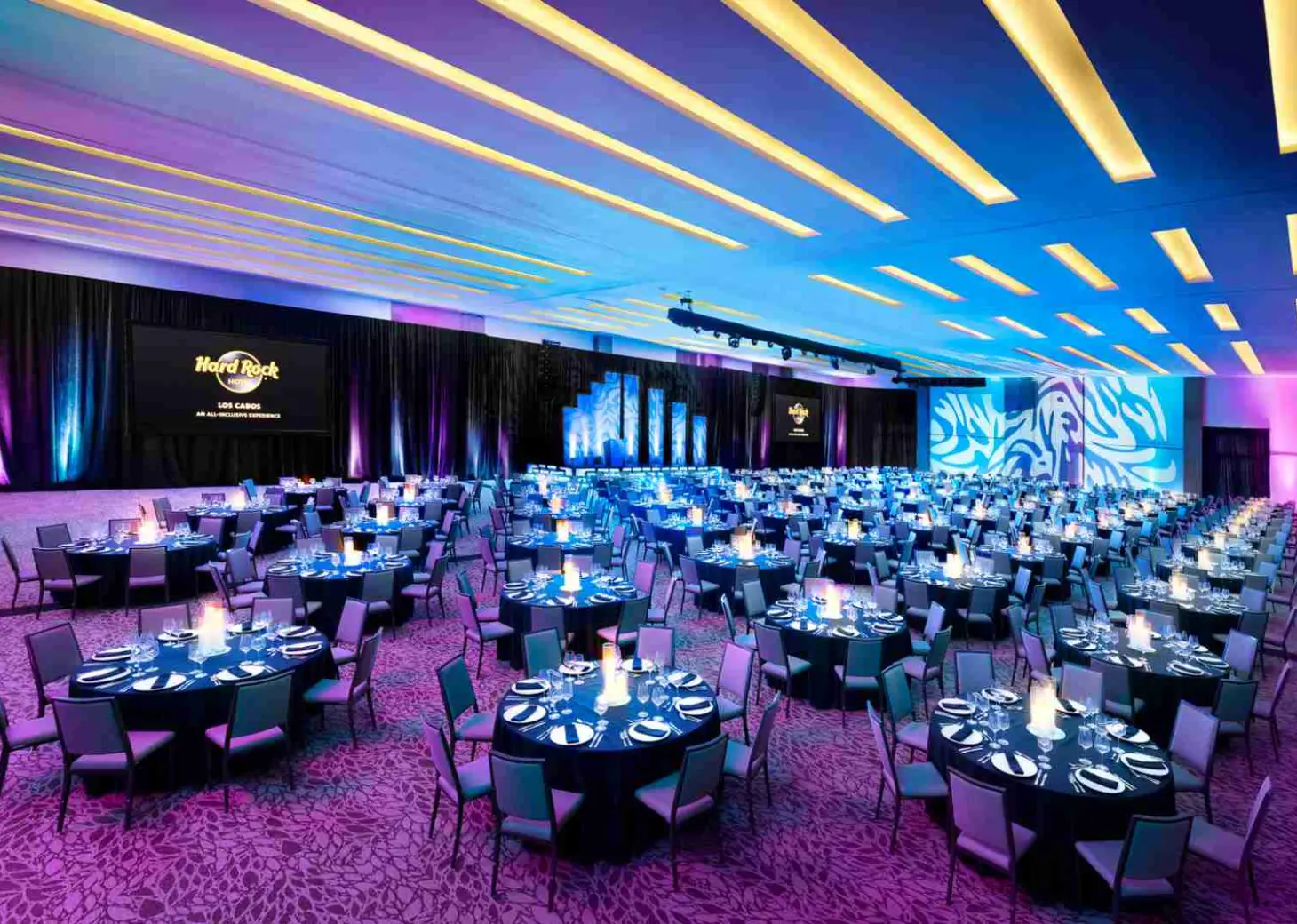 Dinner reception on the ballroom at Hard Rock Los Cabos An All Inclusive Experience