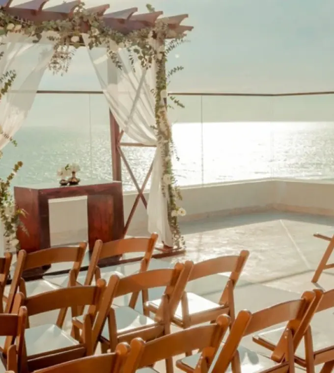 Terrace wedding ceremony at Hard Rock Hotel Los Cabos, Cabo San Lucas