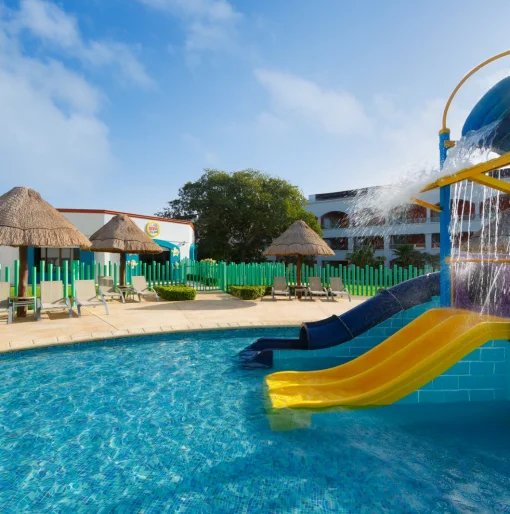 Hard Rock Riviera Maya kids pool play area with slides