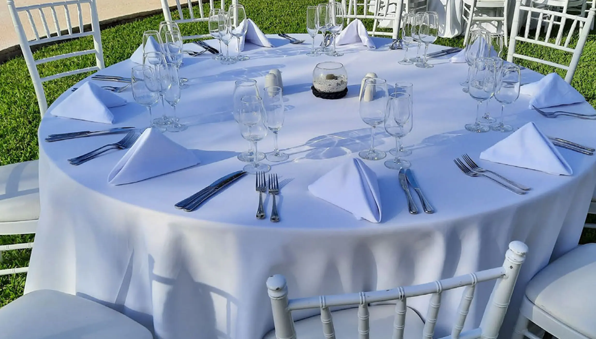 Reception setup in the Main Garden Venue at Haven Riviera Cancun.