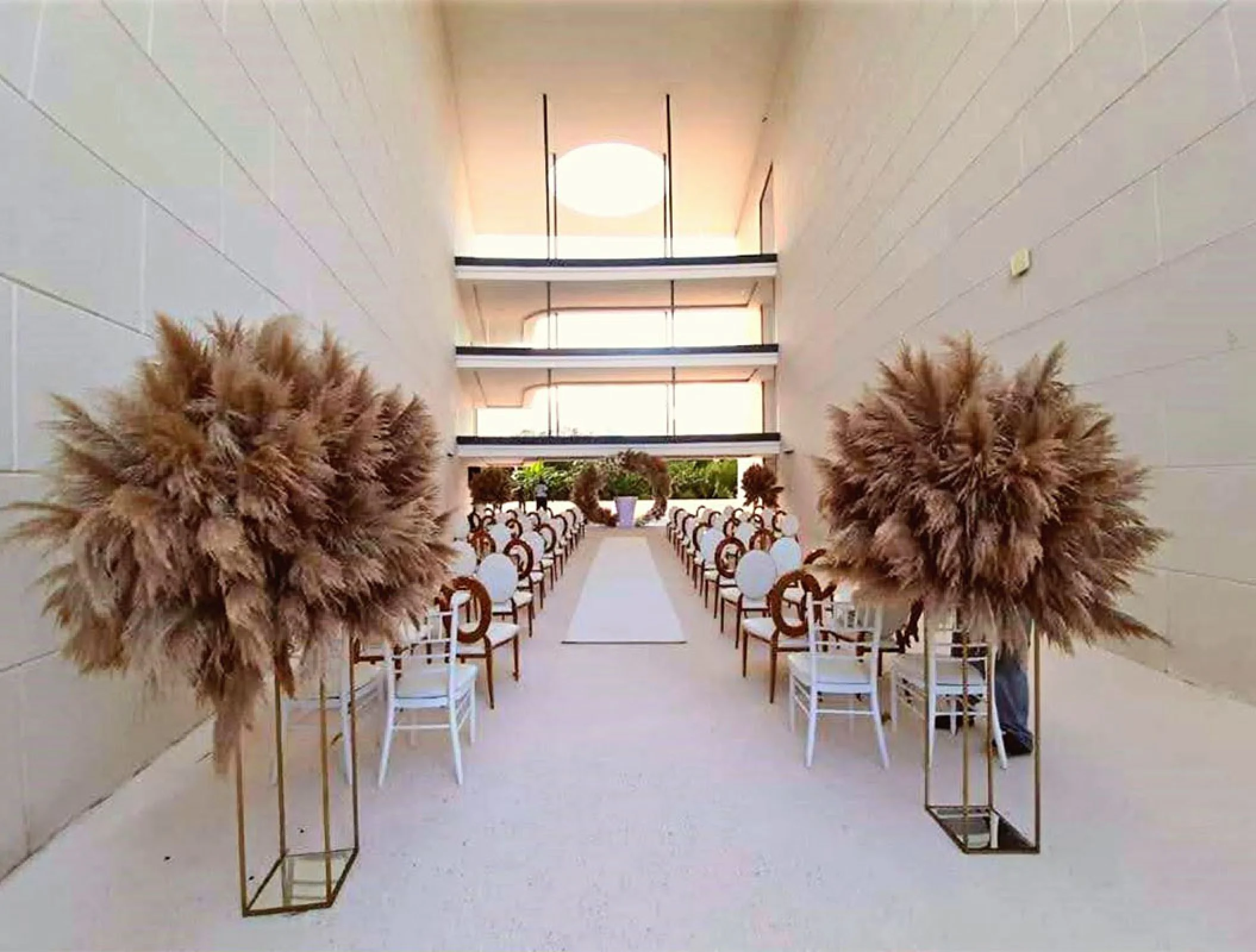 Ceremony setup on The H Arch venue at Haven Riviera Cancun Resort.