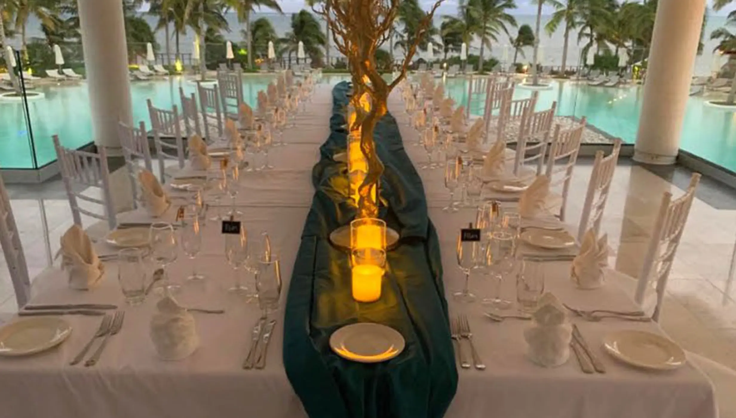 Vistas Wedding Venue reception setup.