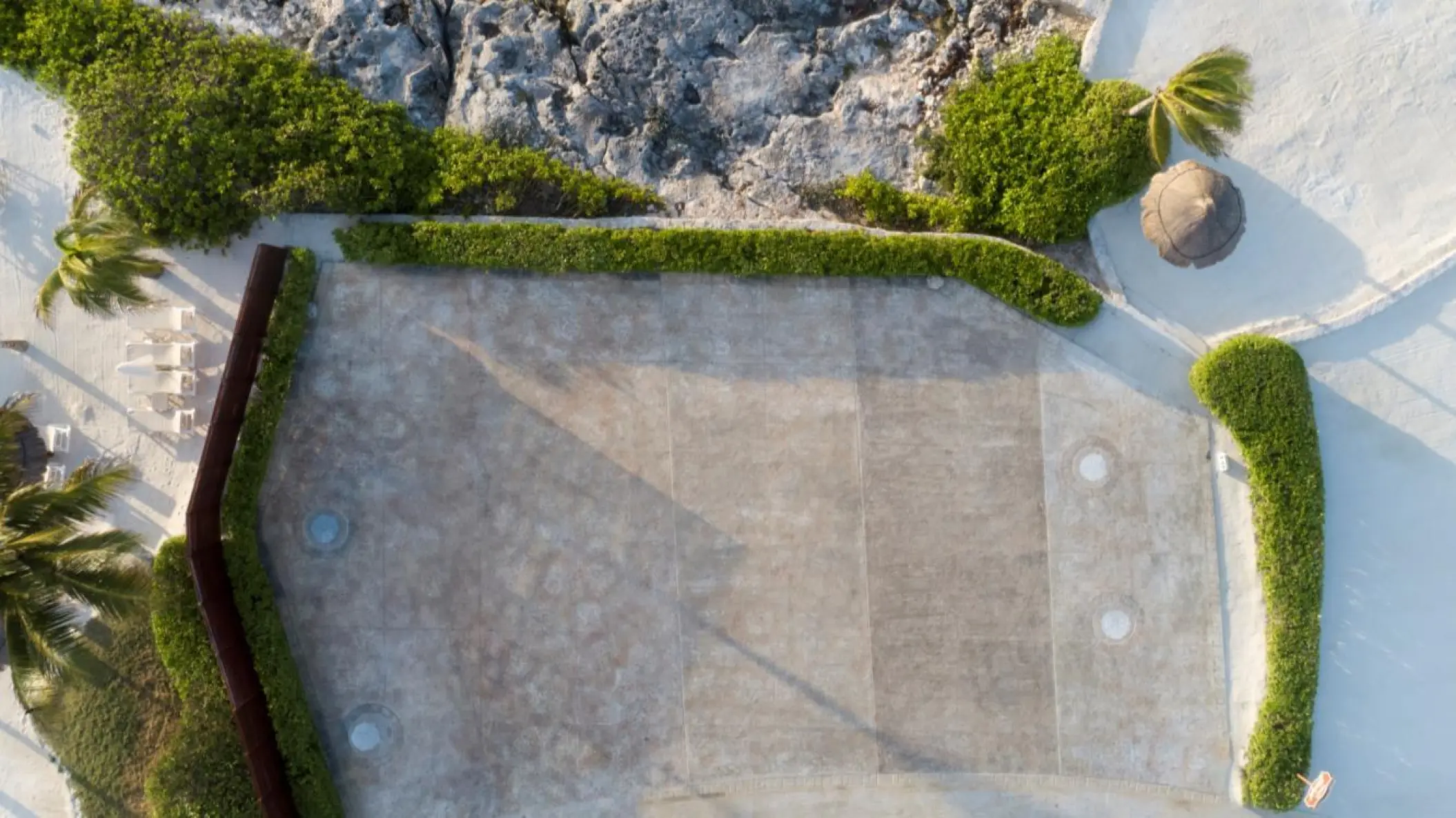 Aerial view of the Starlight Terrace wedding venue at Hard Rock Riviera Maya