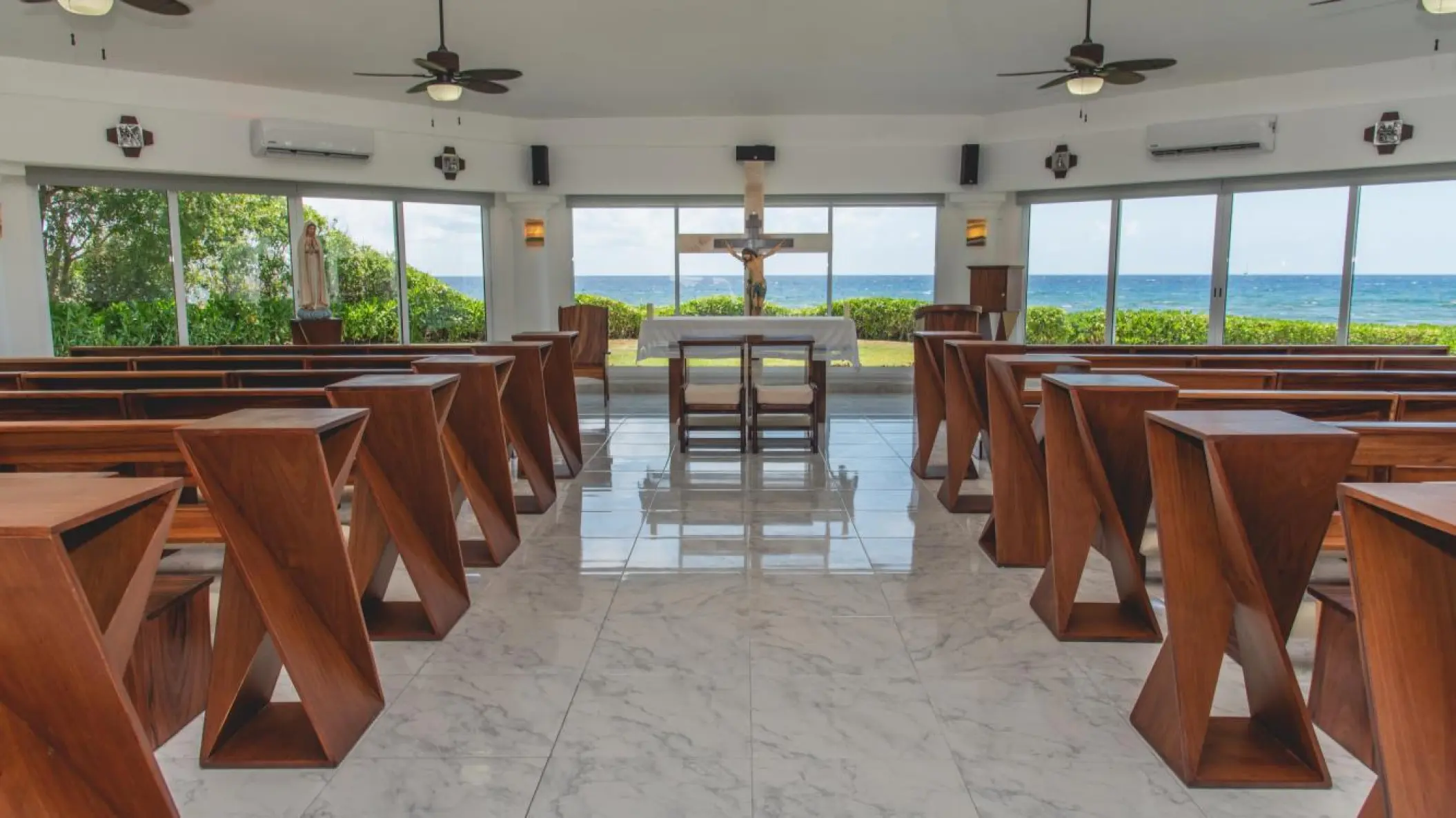 Virgen de Fatima Chapel wedding ceremony venue at Hard Rock Riviera Maya