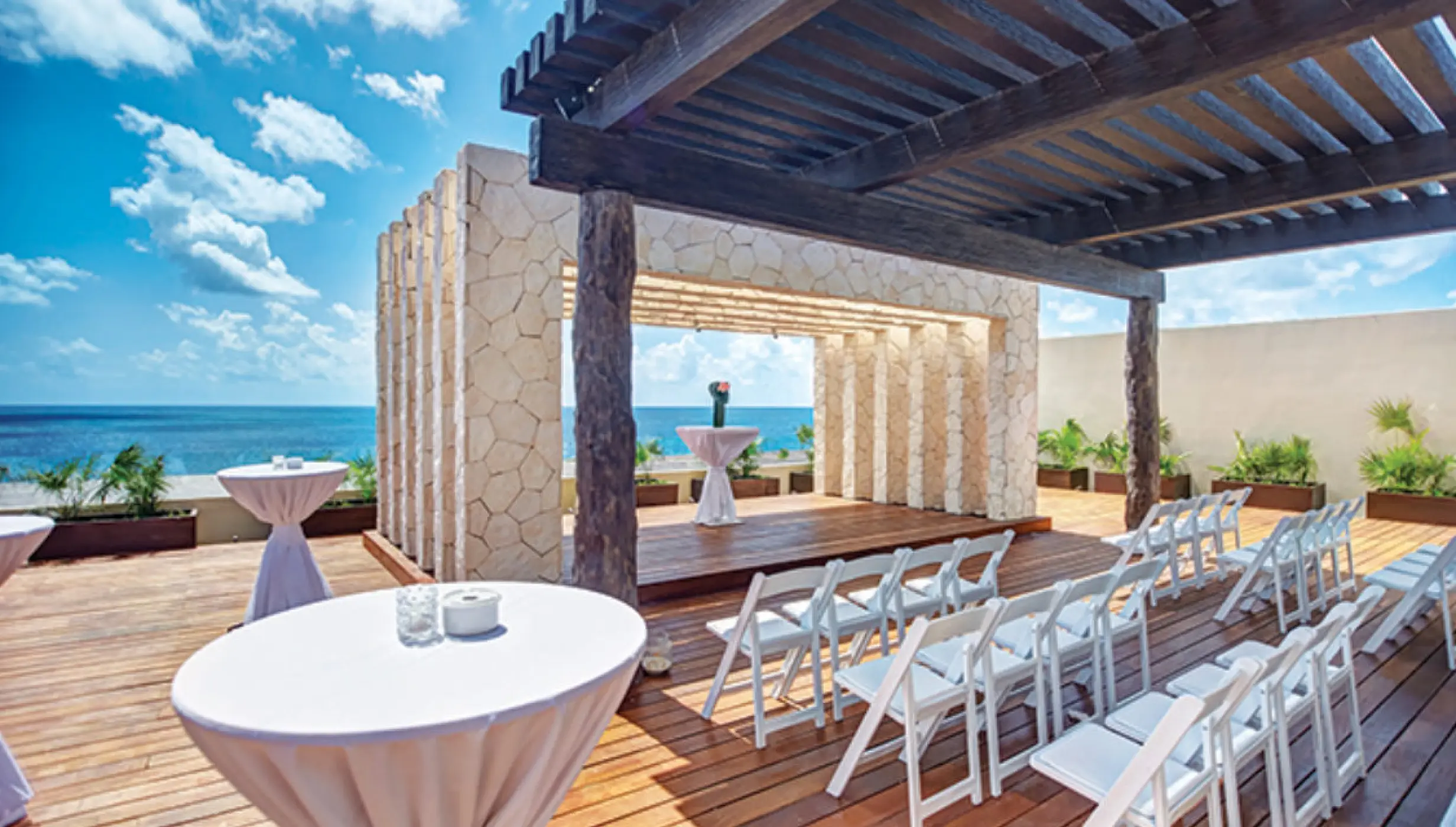Hideaway at Royalton Riviera Cancun sky terrace wedding venue