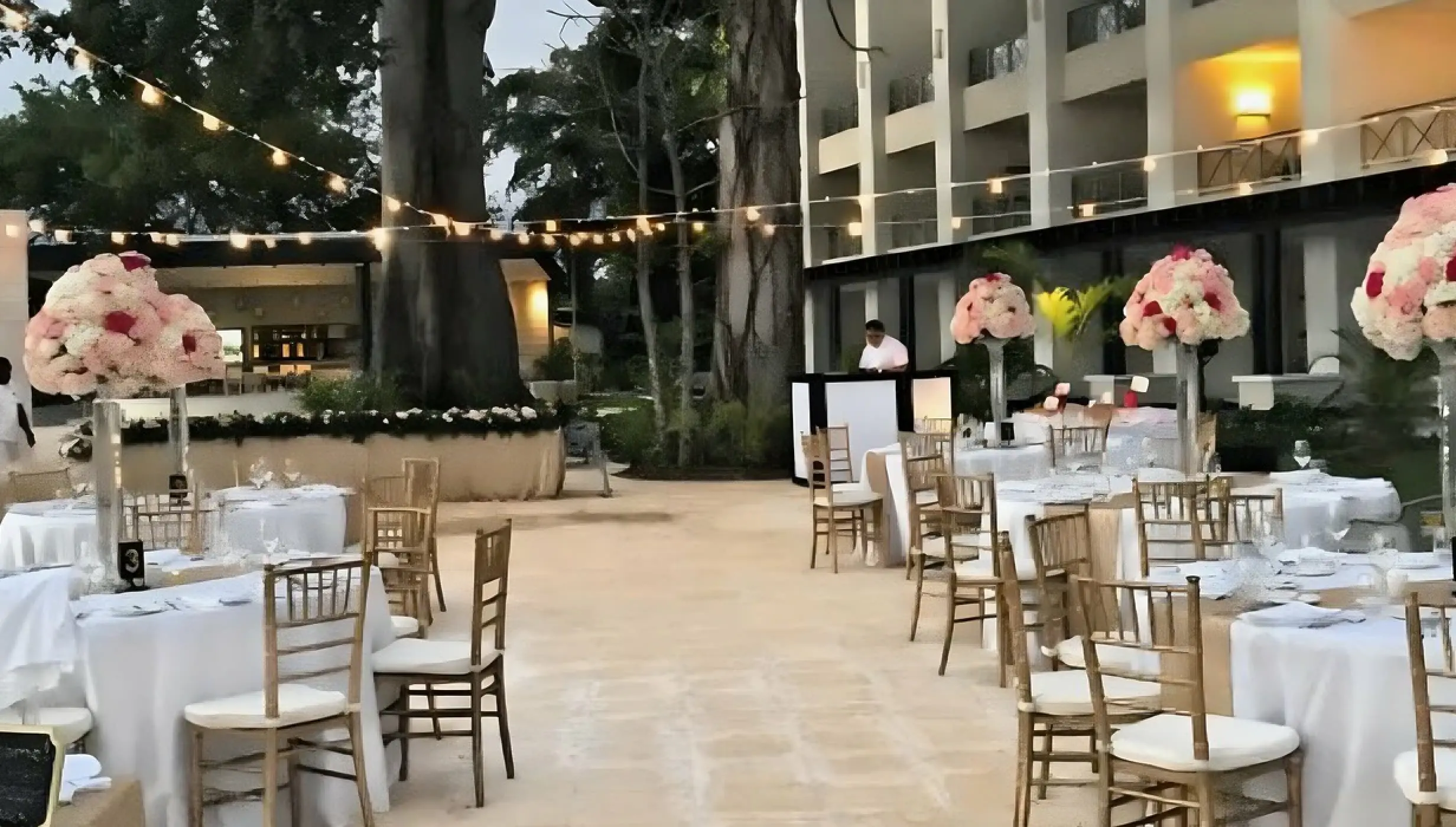 Reception in the diamond club poolside area at Hideaway at Royalton Negril