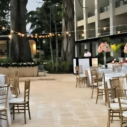 Reception in the diamond club poolside area at Hideaway at Royalton Negril