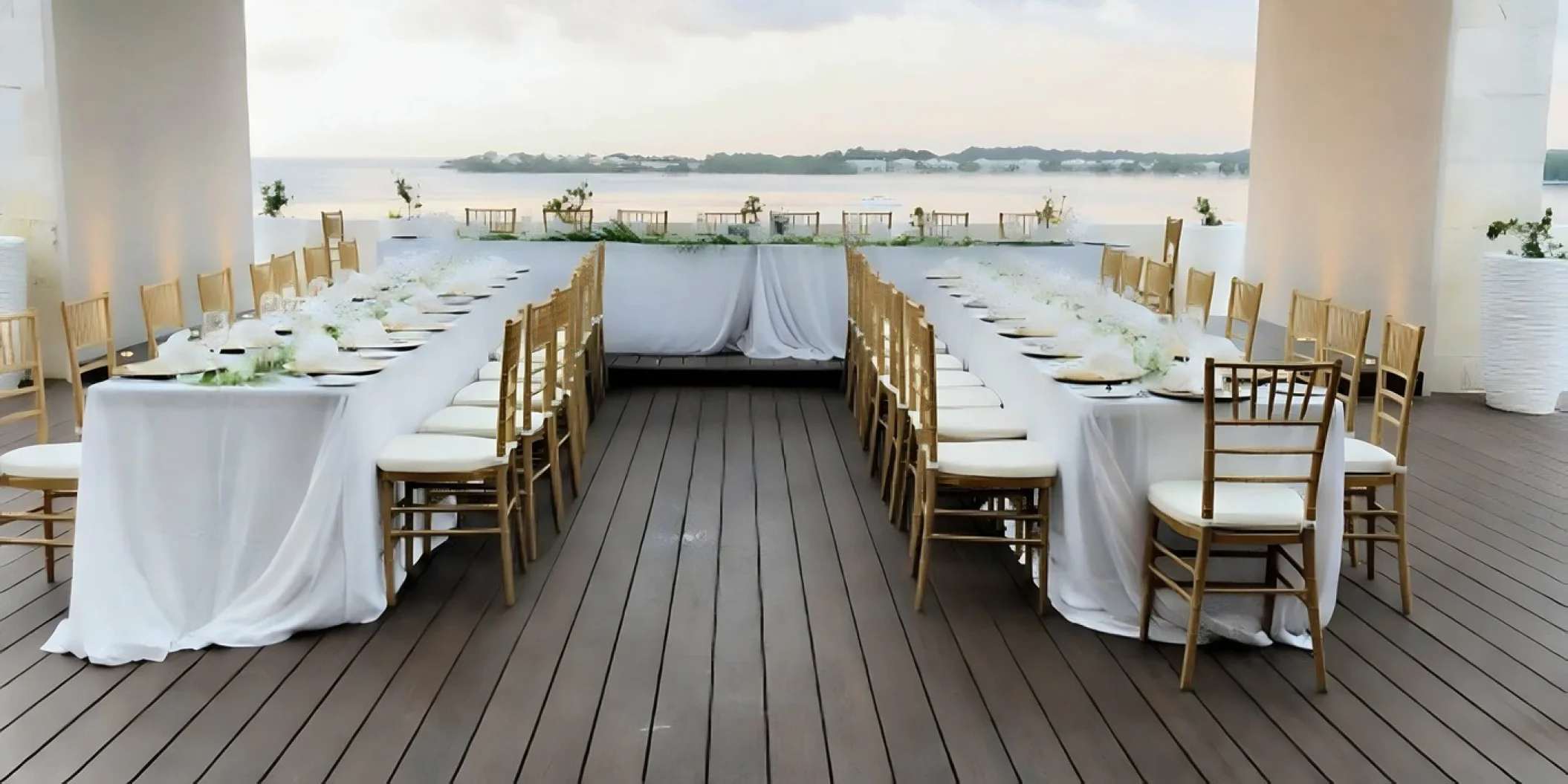 Dinner reception the sky terrace at Hideaway at Royalton Negril