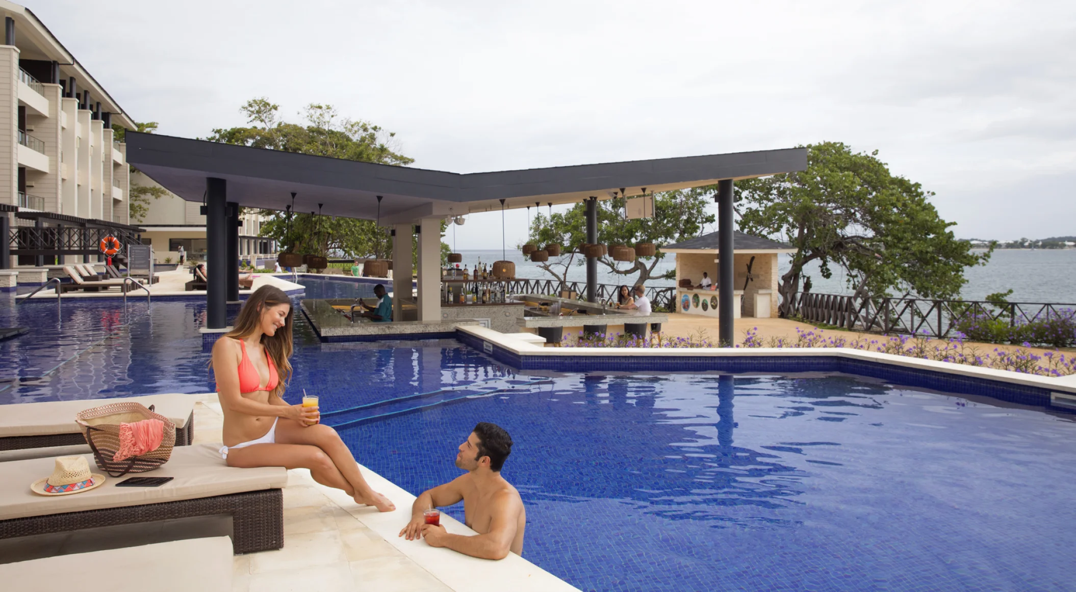 Swim up bar at Hideaway at Royalton Negril