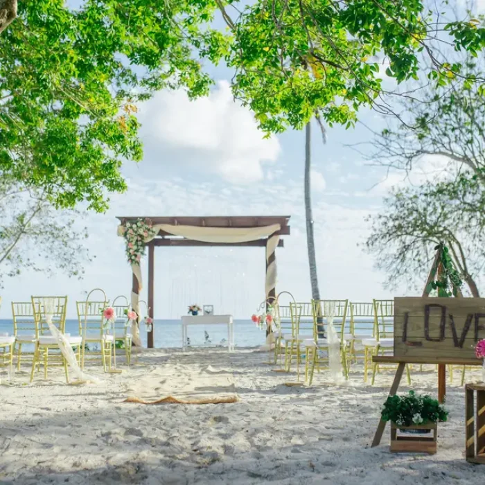 beach gazebo venue at Secrets La Romana