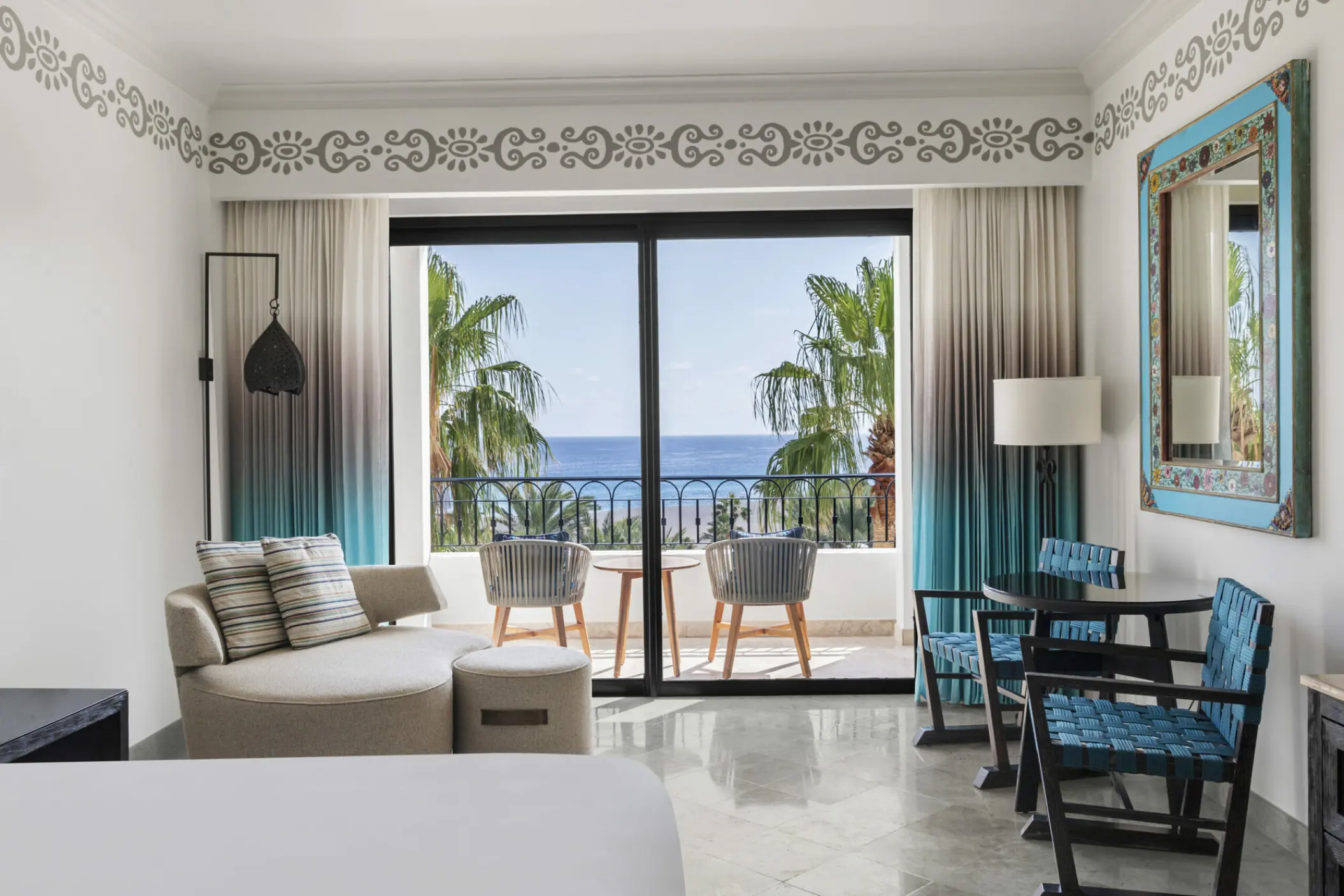 Ocean view suite with a private balcony at Hilton Los Cabos, Cabo San Lucas