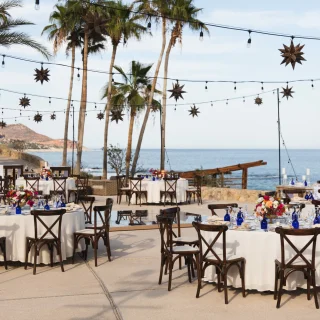 Dinner reception on the whale watching terrace at Hilton Los Cabos Beach and Golf