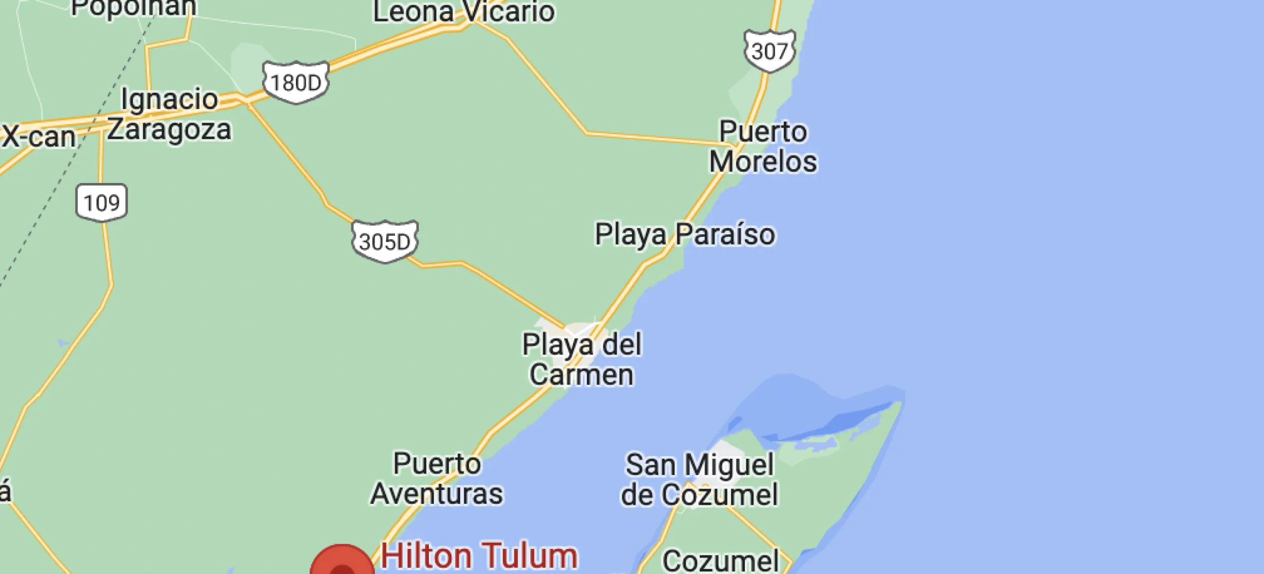 HILTON TULUM MAP
