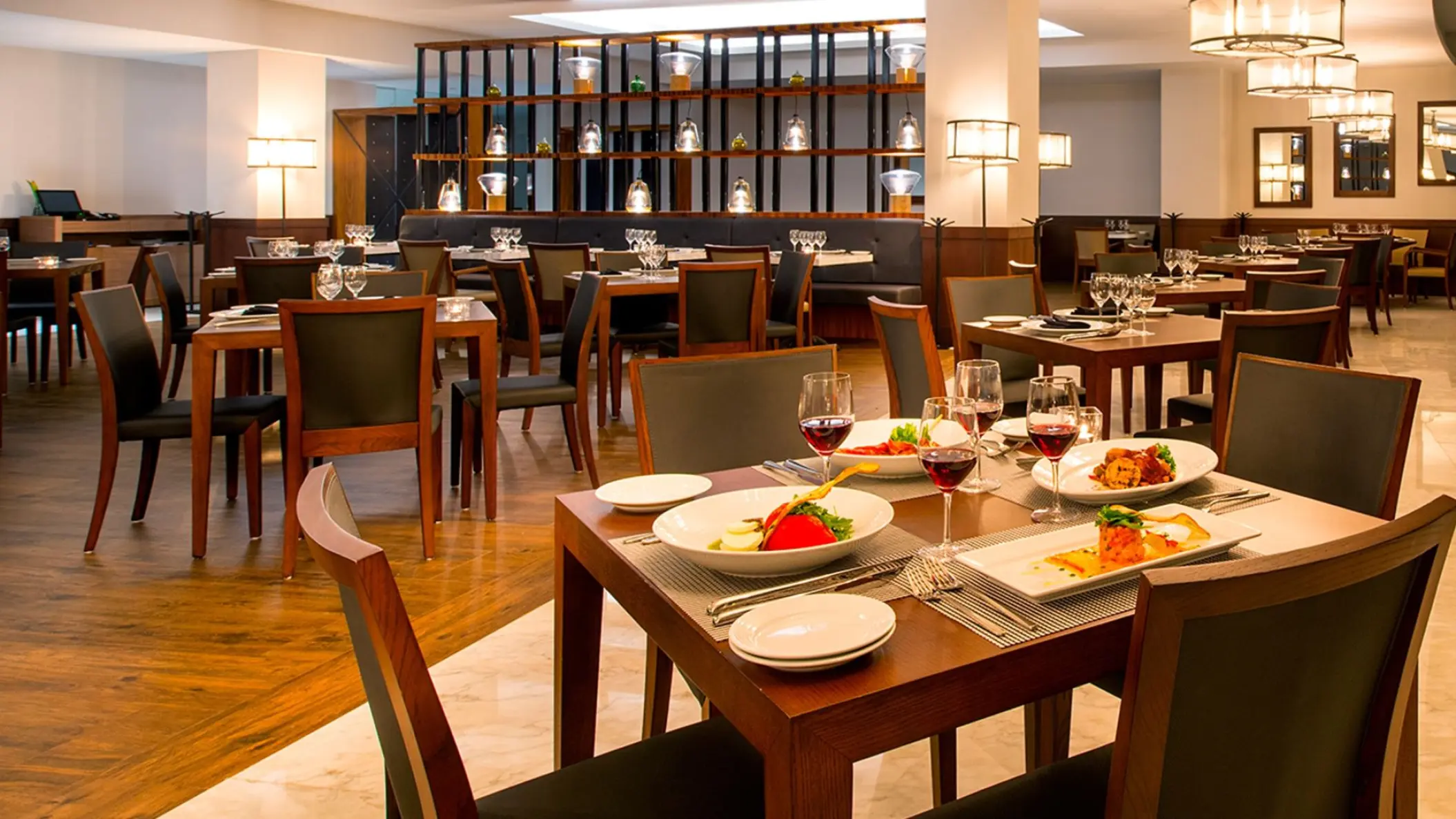 Indoor dining at the Hilton Vallarta Riviera Italian restaurant, Puerto Vallarta
