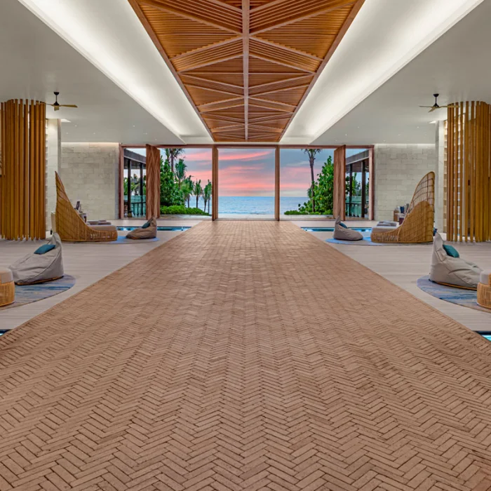 Hilton Tulum lounge areas.