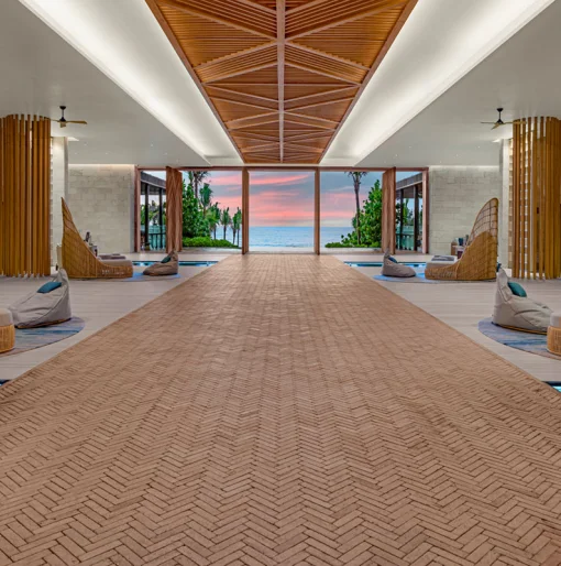 Hilton Tulum lounge areas.