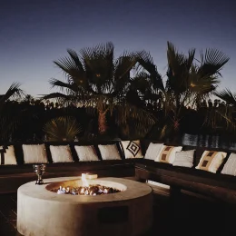 Fire pit at El Restaurante at Hotel El Ganzo