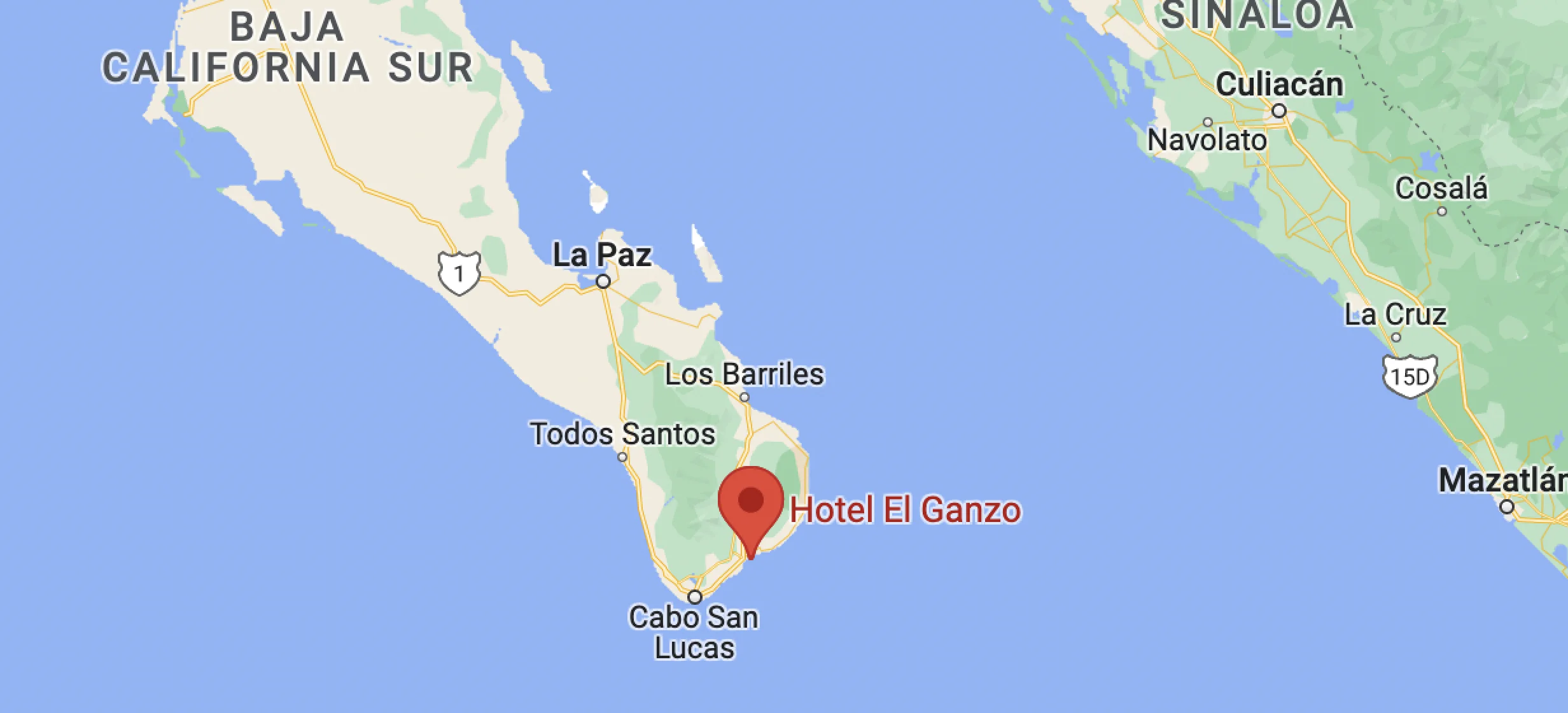 Map of Hotel el ganzo los cabos