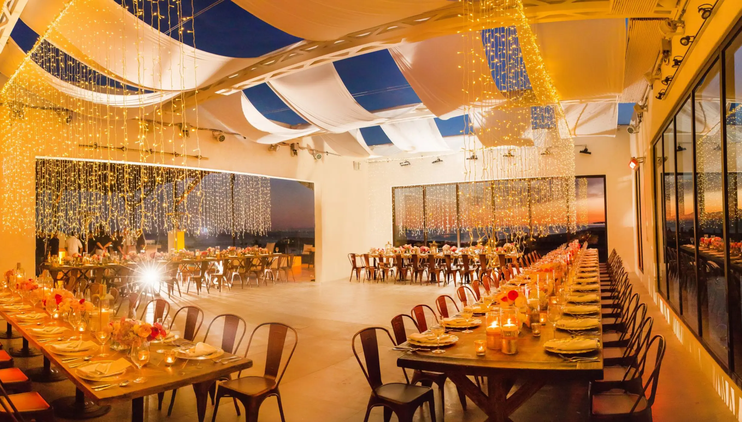 Dinner recepticion decor on th dj booth  at Hotel El Ganzo Los Cabos