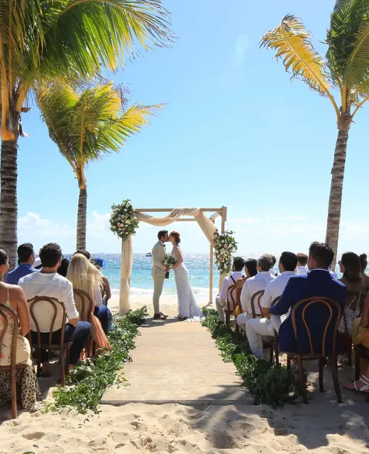 Hotel Xcaret Arte Beach ceremony
