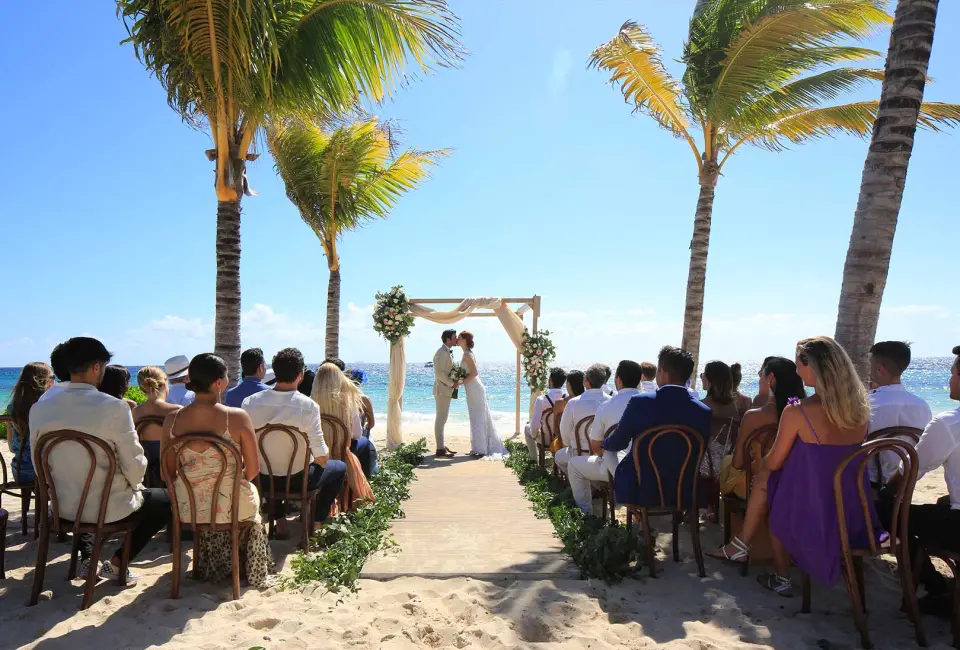 Hotel Xcaret Arte Beach ceremony