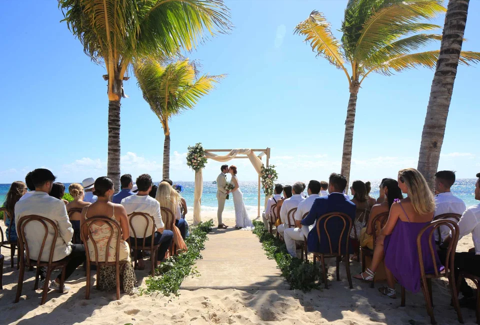 Hotel Xcaret Arte Beach ceremony