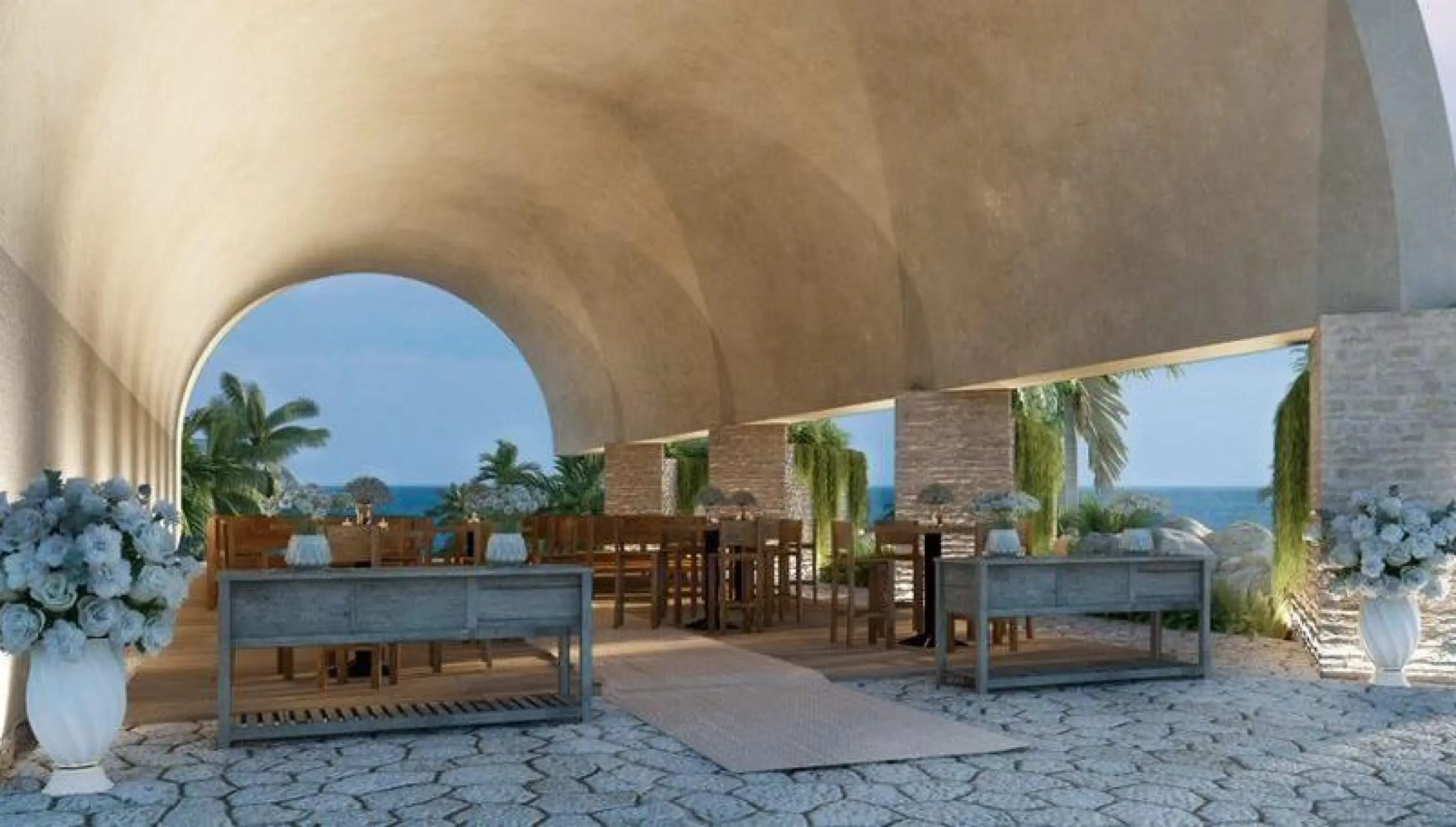 Ceremony on the Ecumenical Temple at Hotel Xcaret Arte