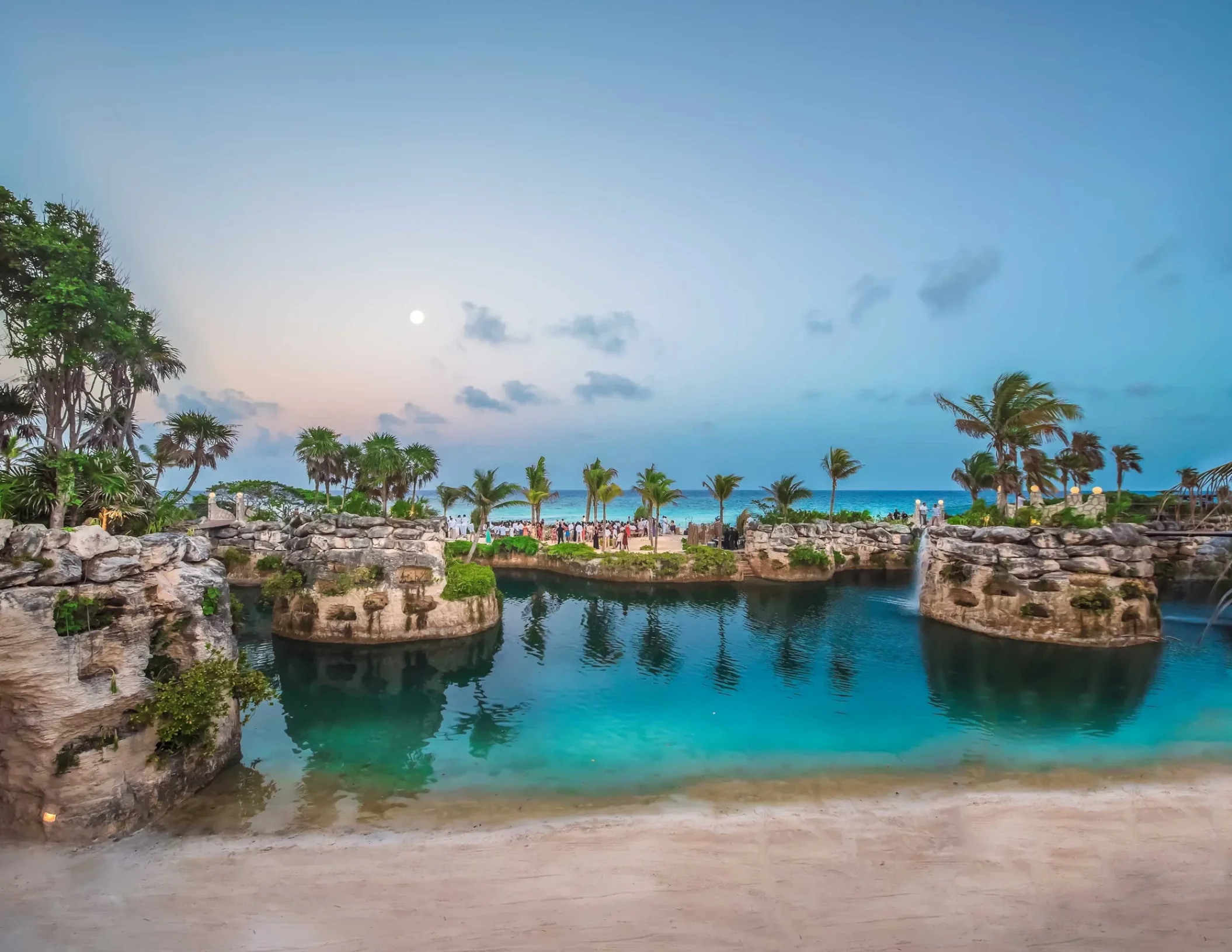 wedding event area to celebrate at Hotel Xcaret Mexico