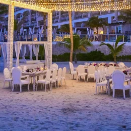 Dinner reception in Beach venue at Hyatt Zilara Cancun