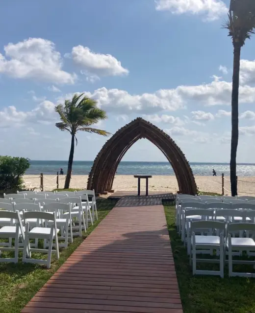 Ceremony decor on the garden at Hyatt Zilara Rivera Maya
