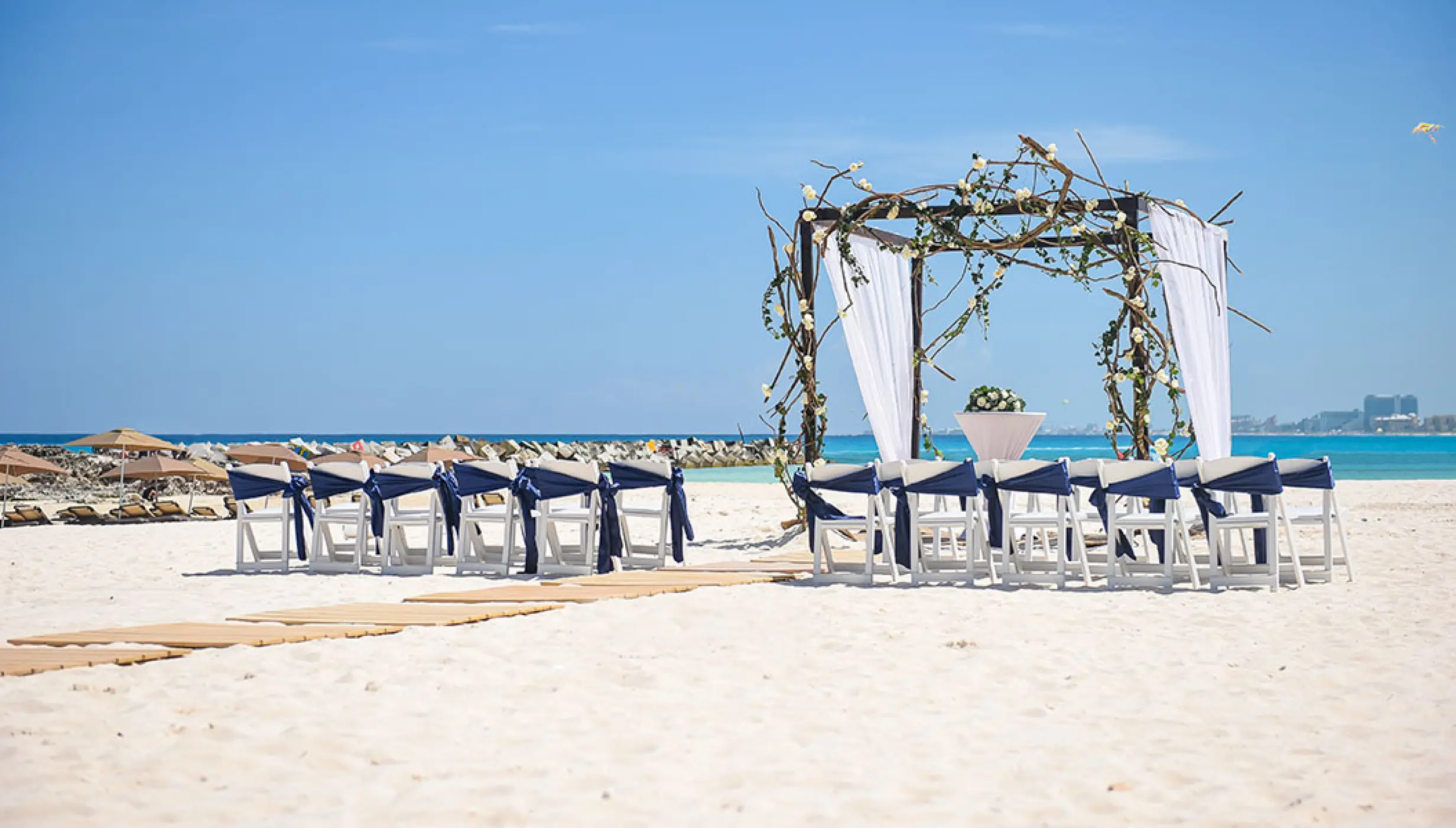 Sahara beach wedding venue at Hyatt Ziva Cancun