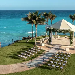 Ceremony decoration in the gazebo at Hyatt Ziva Cancun