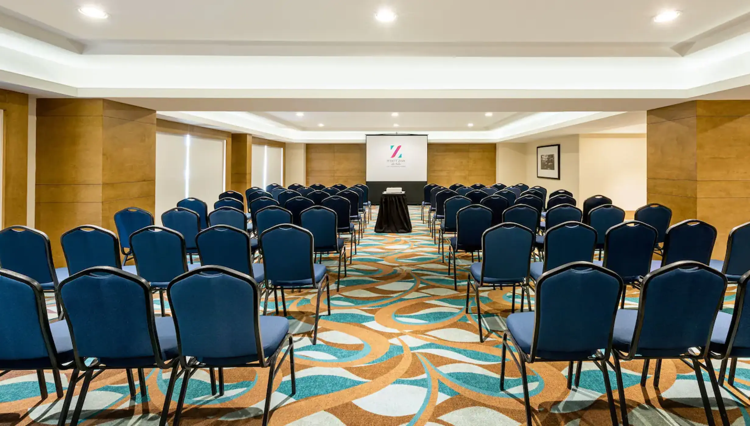 Indoor breakout room with theater-style seating at Hyatt Ziva Los Cabos, Cabo San Lucas
