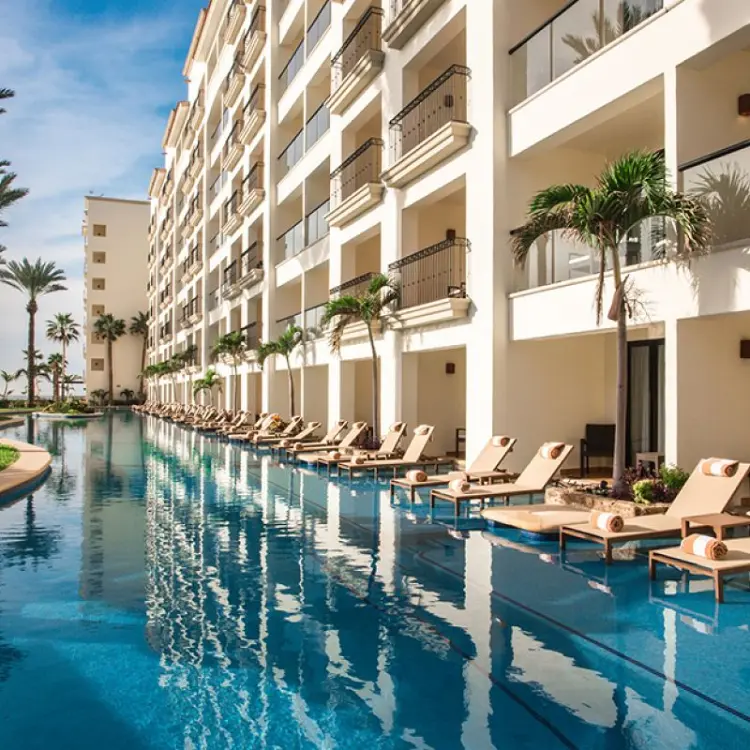 Swim-up pool and lounge chairs at Hyatt Ziva Los Cabos, Cabo San Lucas