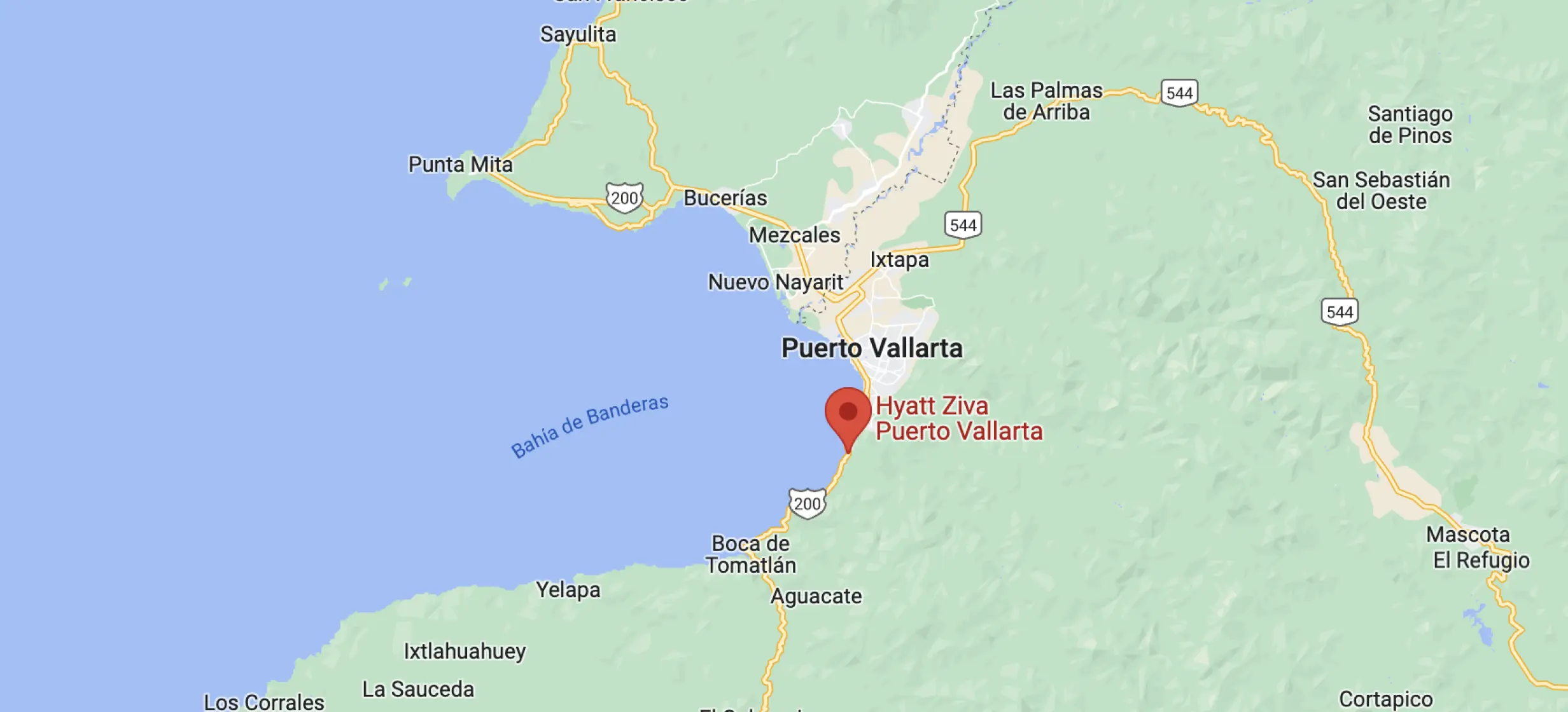 Maps from Hyatt Ziva Puerto Vallarta