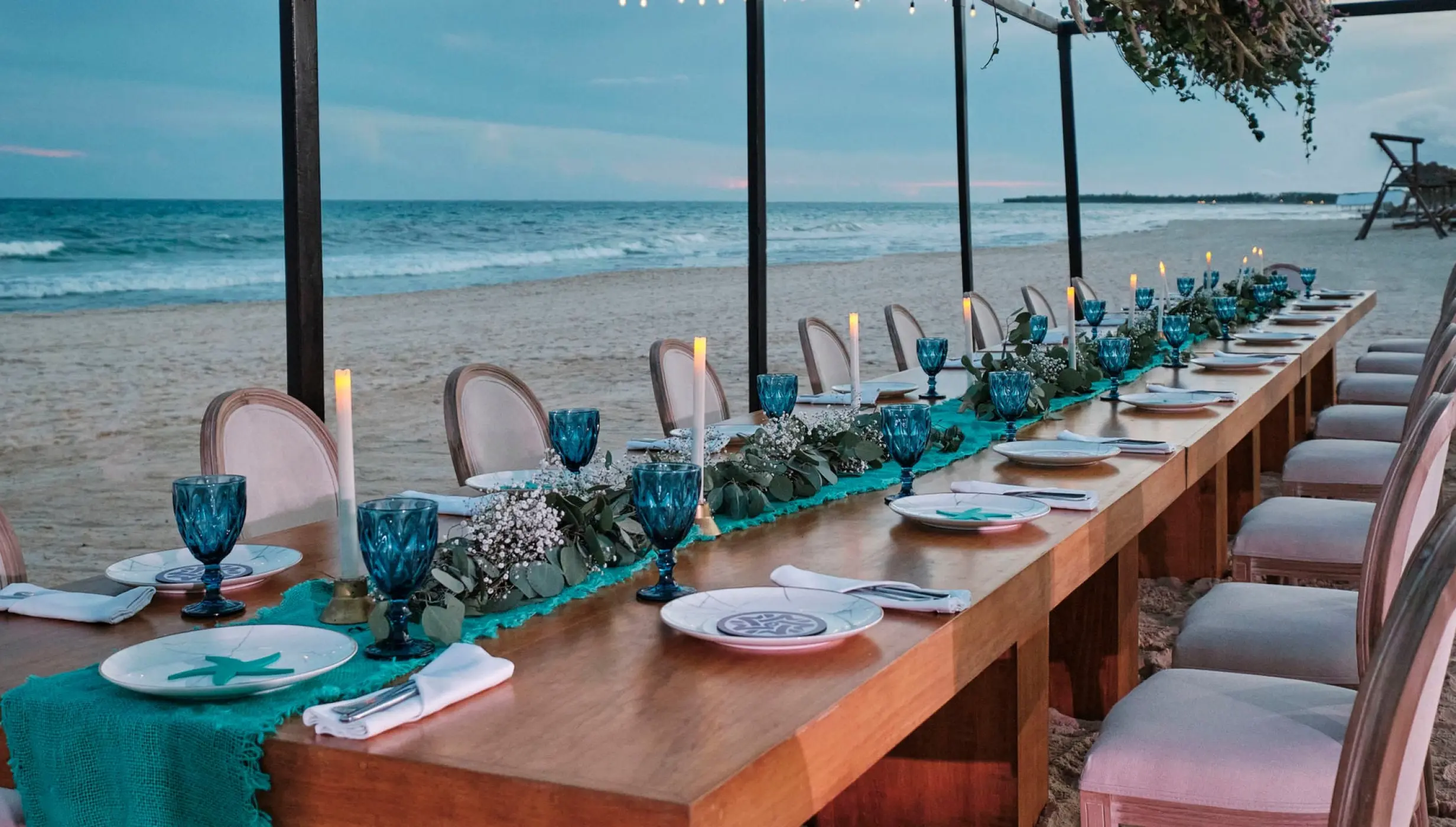 Grand Beach venue wedding ceremony at Iberostar Grand Paraiso