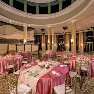 La Brisa Restaurant wedding setup at Iberostar Grand Paraiso