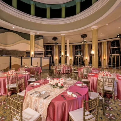 La Brisa Restaurant wedding setup at Iberostar Grand Paraiso