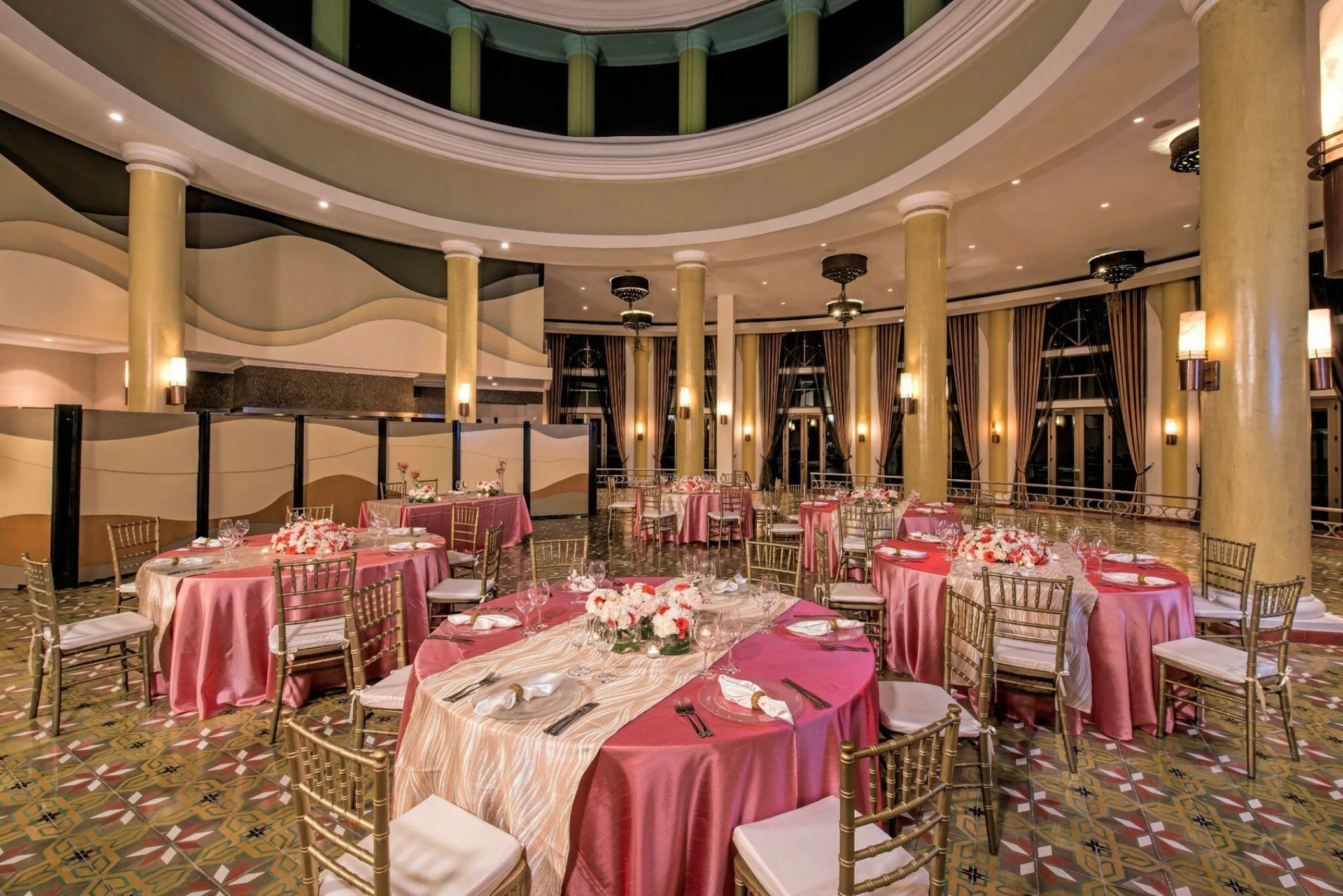 La Brisa Restaurant wedding setup at Iberostar Grand Paraiso