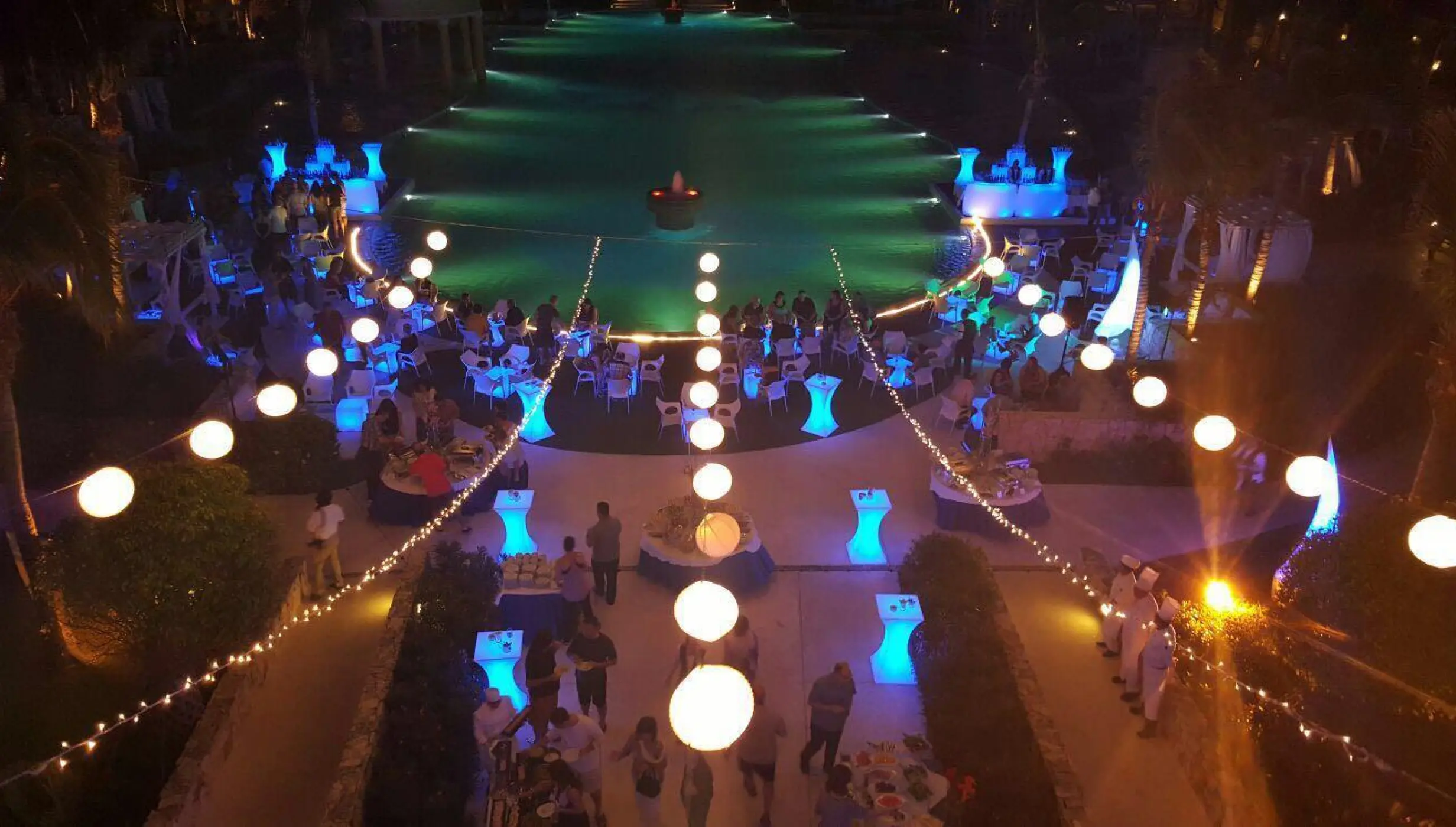 Dinner reception in Poolside venue at Iberostar Grand Paraiso
