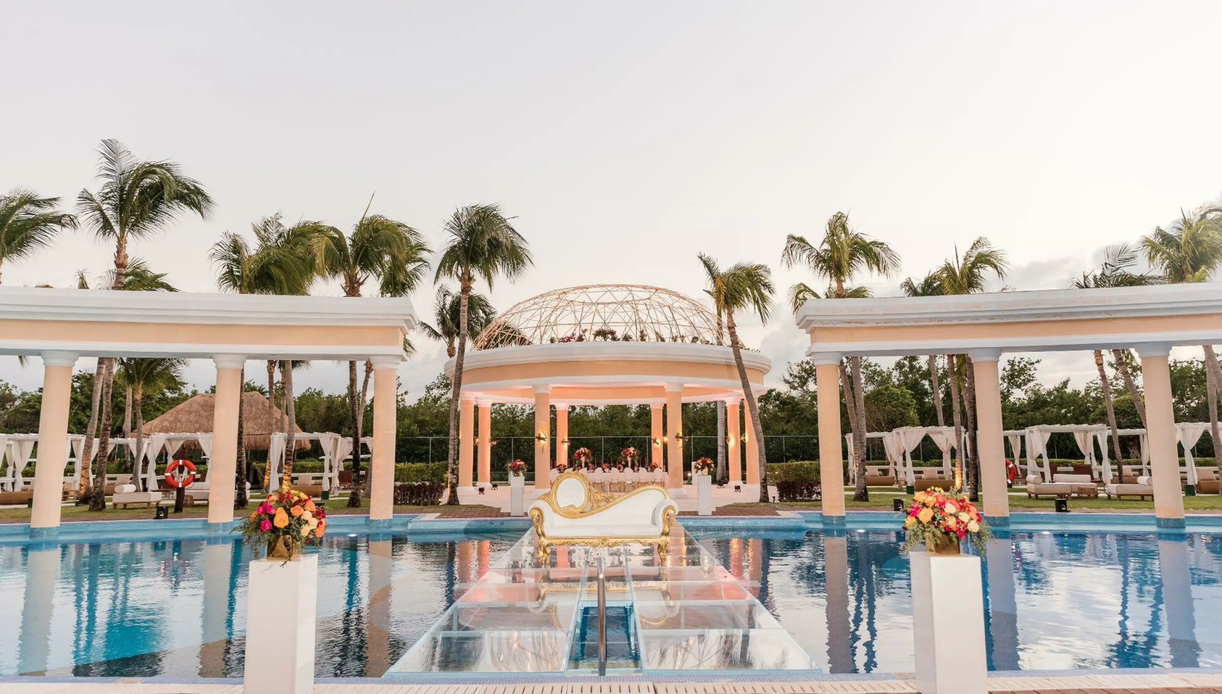 Wedding in Stone gazebo venue at Iberostar Grand Paraiso