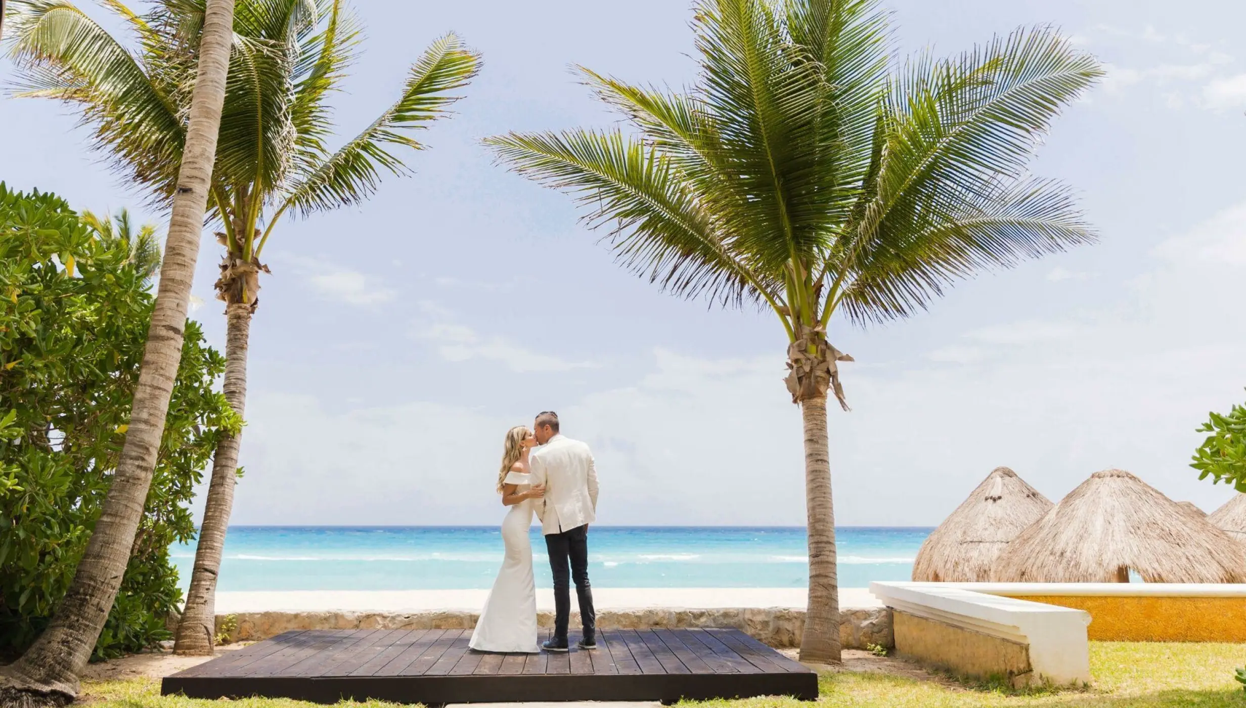 ceremony in Ocean View garden venue at Iberostar Quetzal and Iberostar Tucan