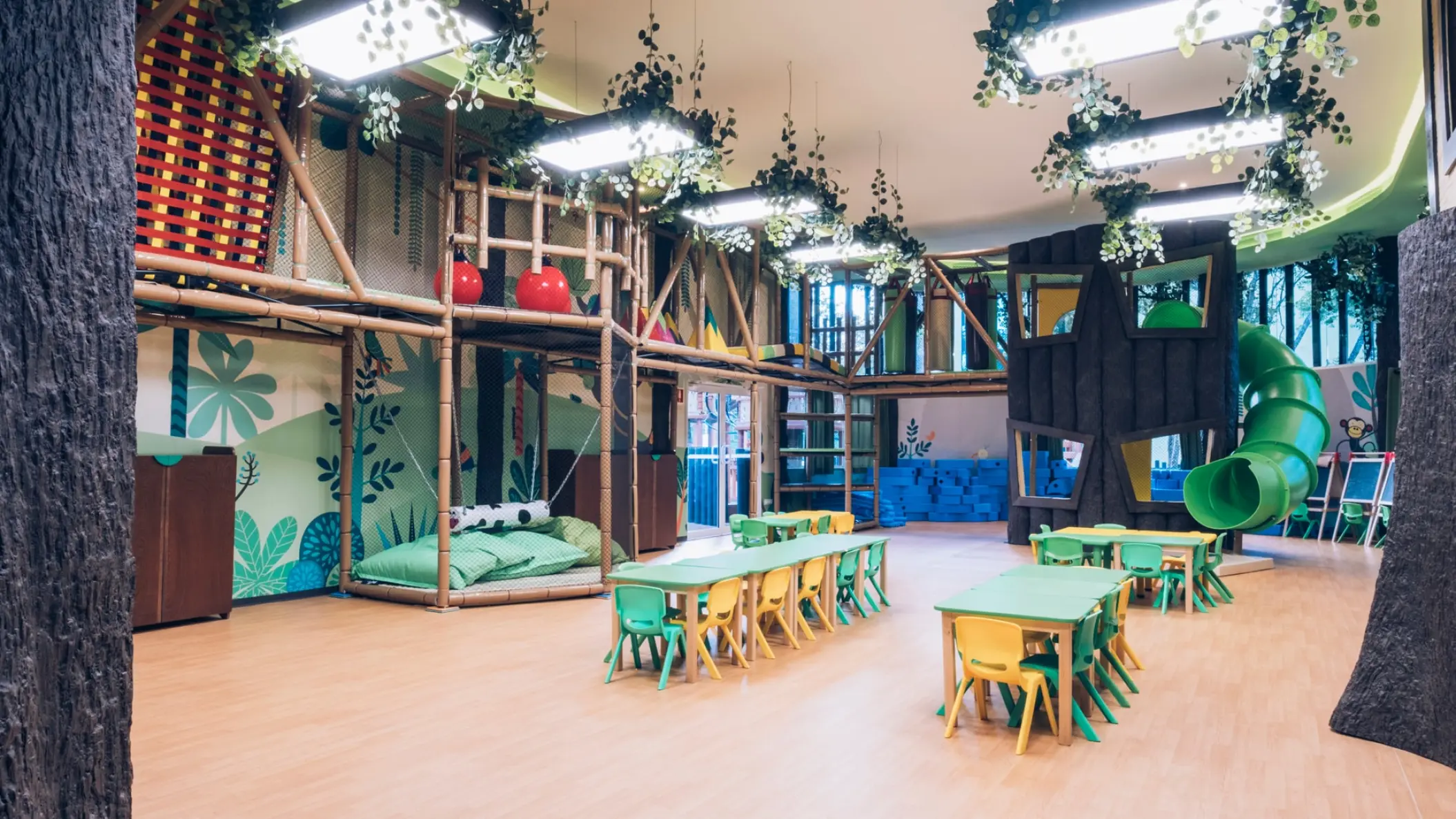 Star Camp kids club with jungle gym and slide at Iberostar Paraiso Beach, Riviera Maya