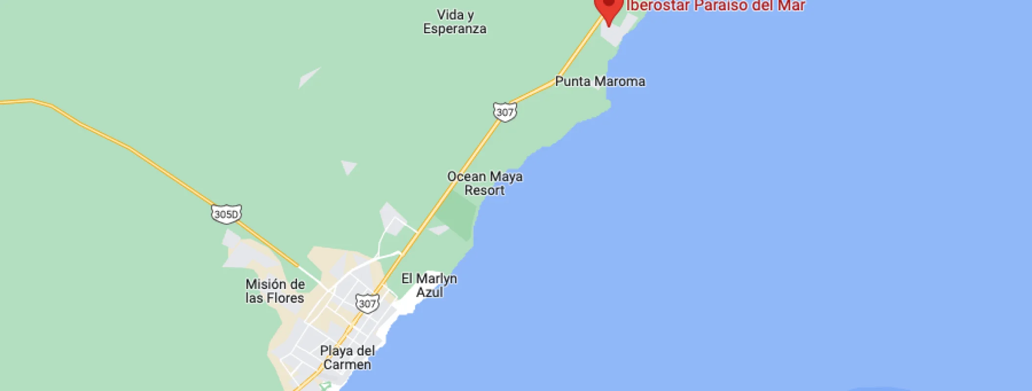 Google maps of Iberostar Paraíso Del Mar