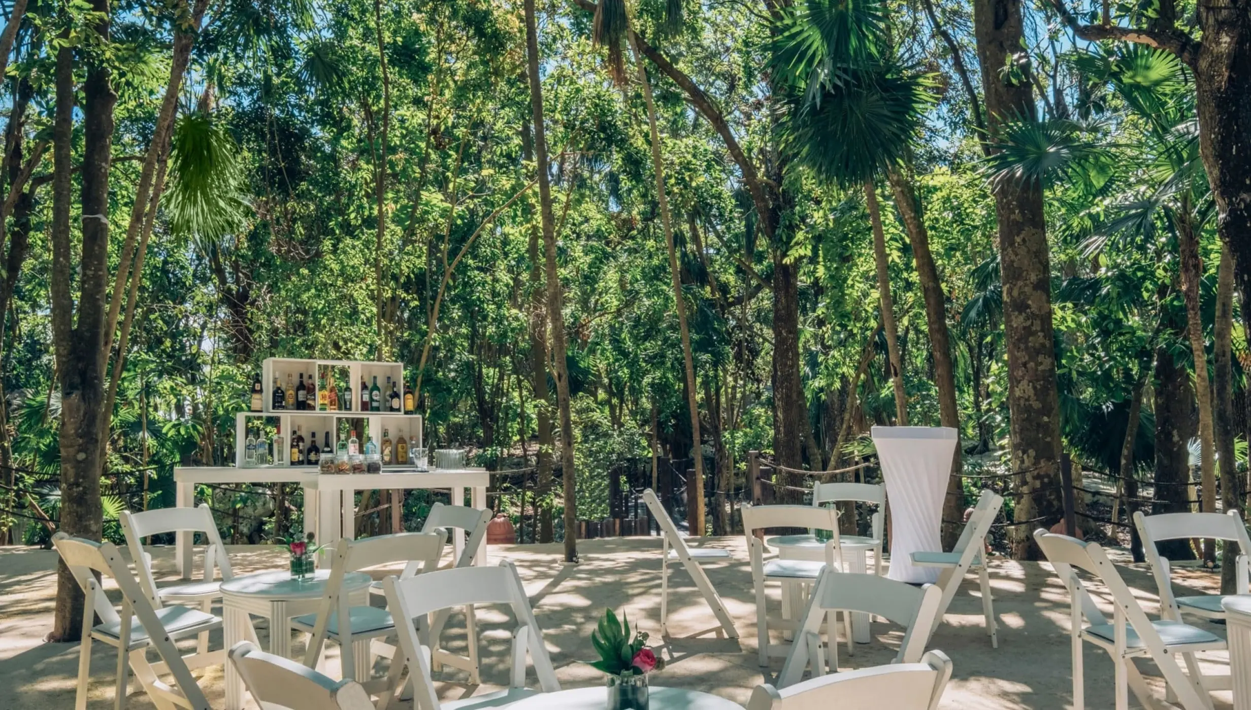 garden reception area for weddings at Iberostar Quetzal and Iberostar Tucan