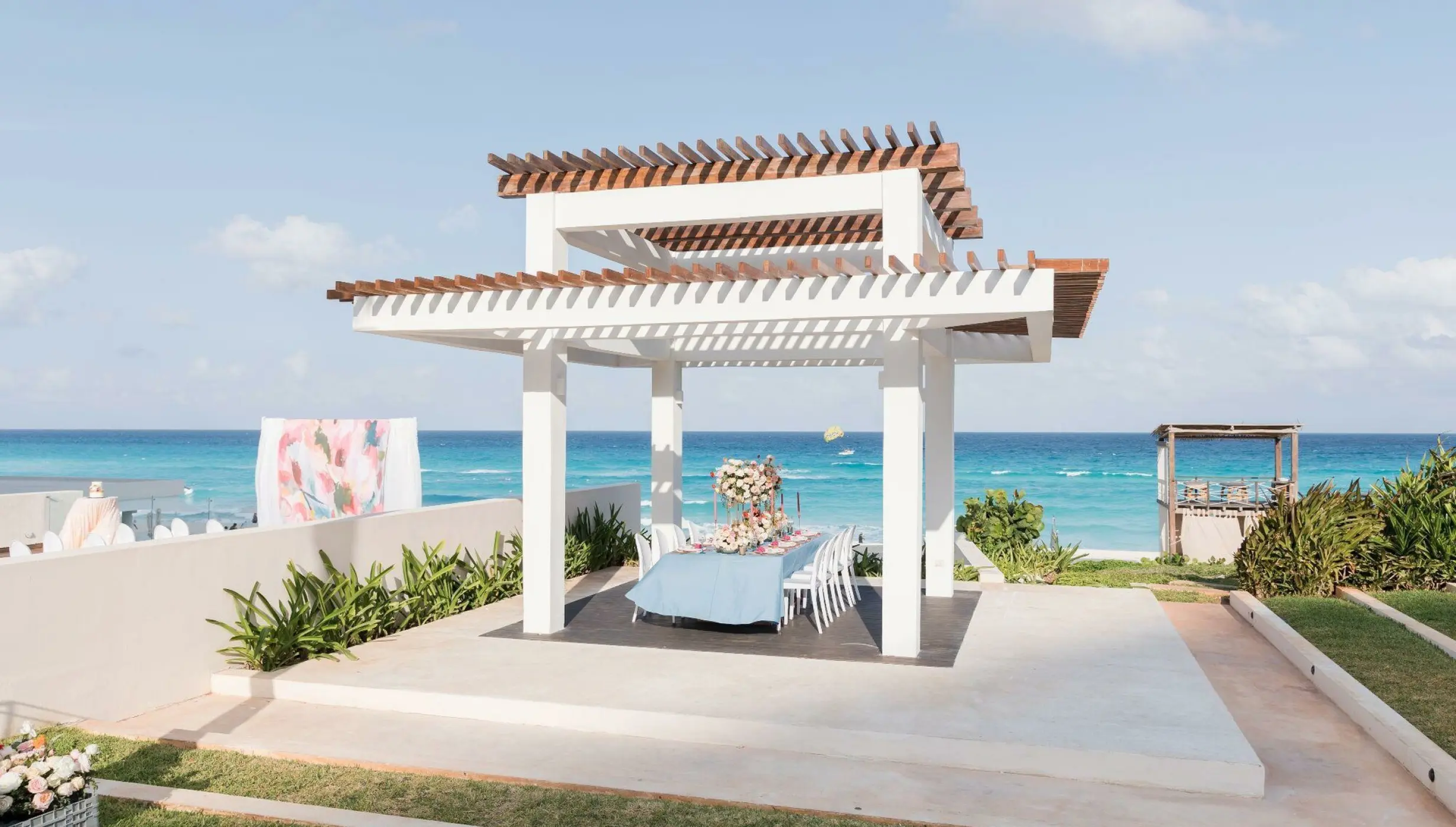 dinner reception in the coral gazebo at Iberostar Selection Cancun