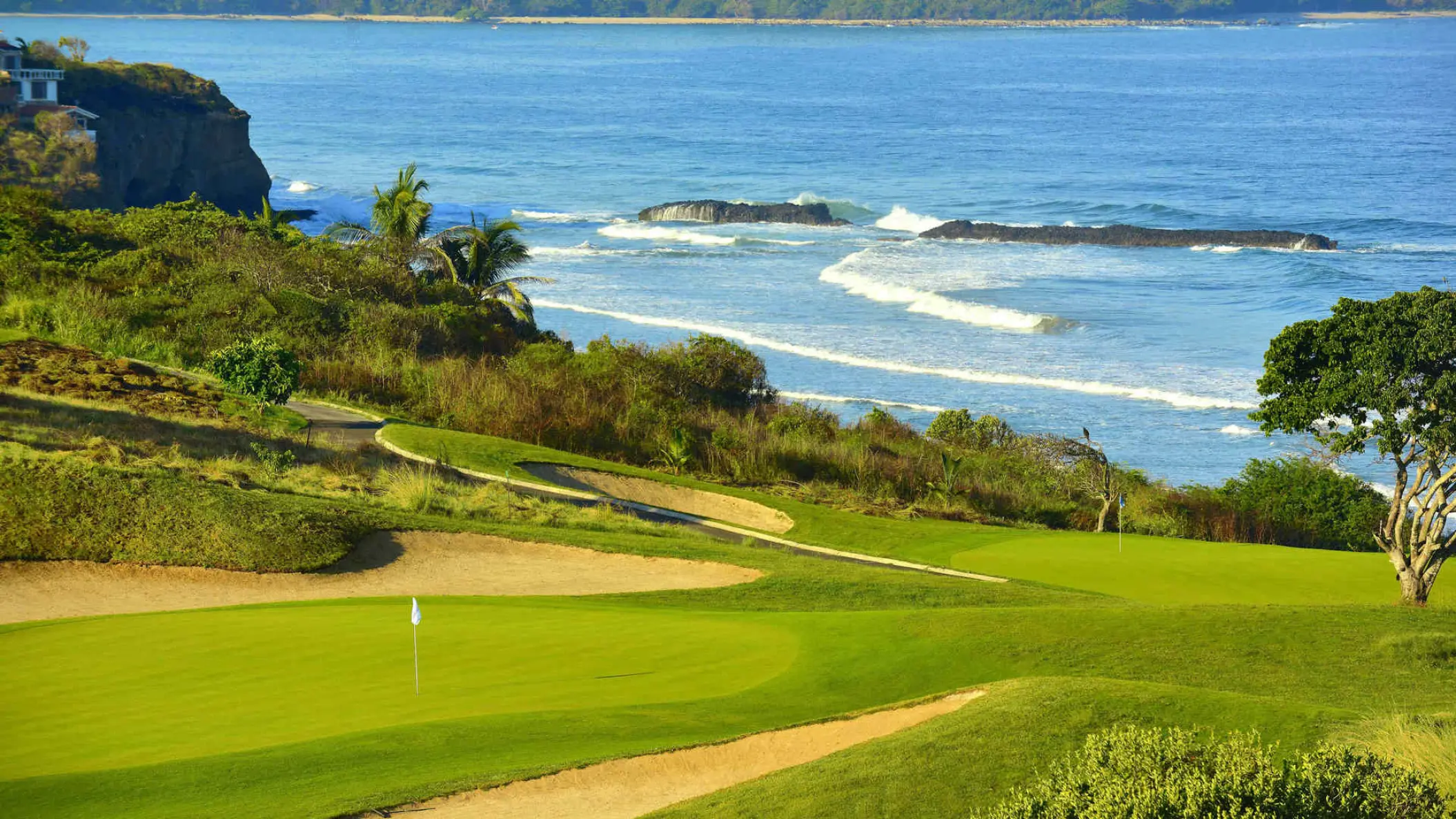 Oceanside golf course green at Iberostar Selection Playa Mita, Puerto Vallarta