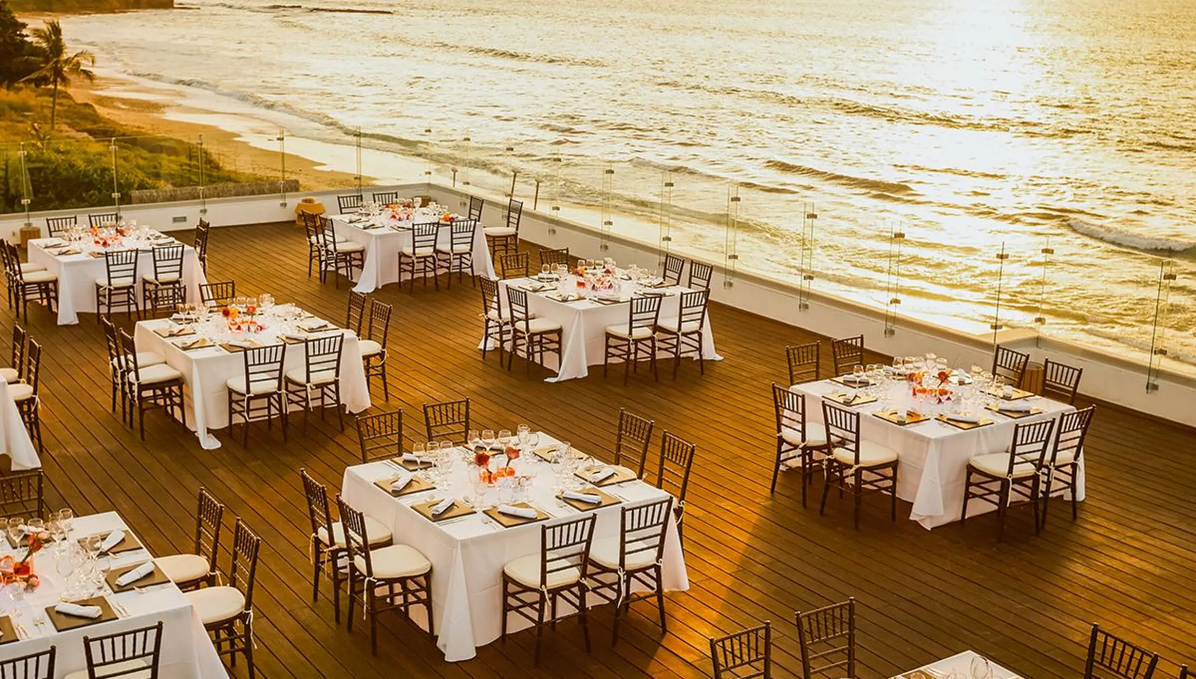 Dinner reception on the ocean view terrace at Iberostar selection playa mita